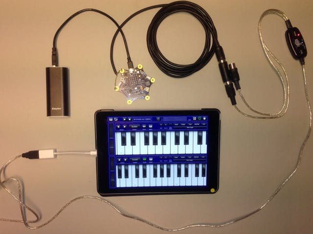Calliope mini as a midi-player