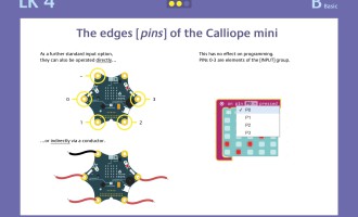 LK4 The pins of the Calliope mini