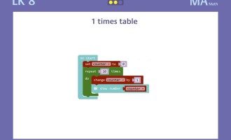 LK8 1 times table (loop)