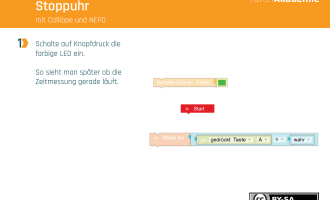 Stoppuhr mit Calliope und NEPO