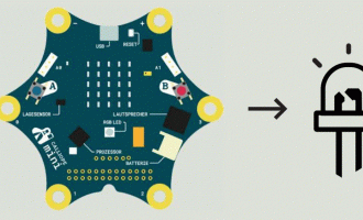 Buttons A and B control the light